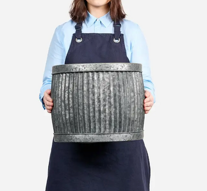 Wicka Dupont Fluted Metal Tin Planter