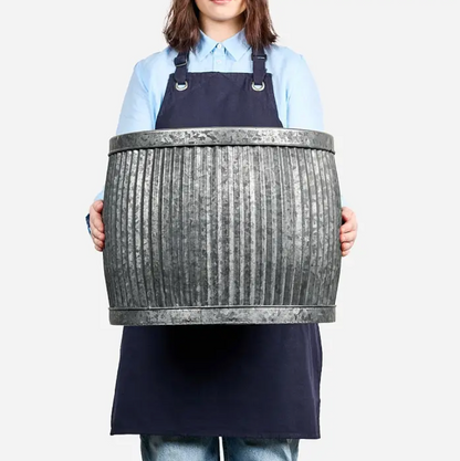 Wicka Dupont Fluted Metal Tin Planter