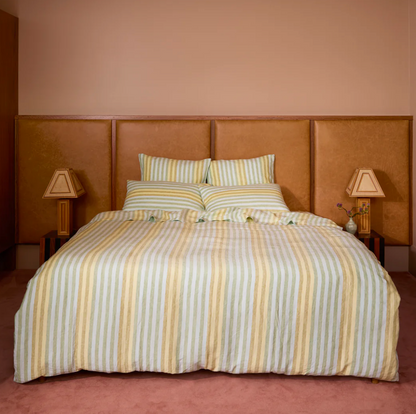 Bonnie & Neil Stripe Blue Green Euro Pillowcase Set