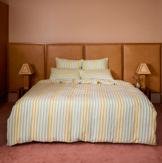 Bonnie & Neil Stripe Blue Green Bed Linen