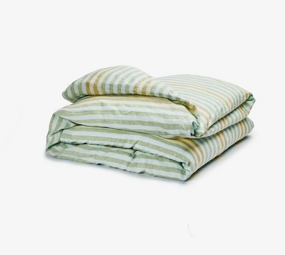 Bonnie & Neil Stripe Blue Green Bed Linen