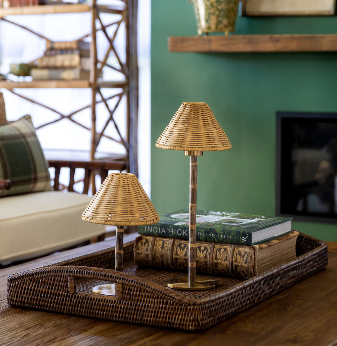 Bamboo + Rattan Table Lamp