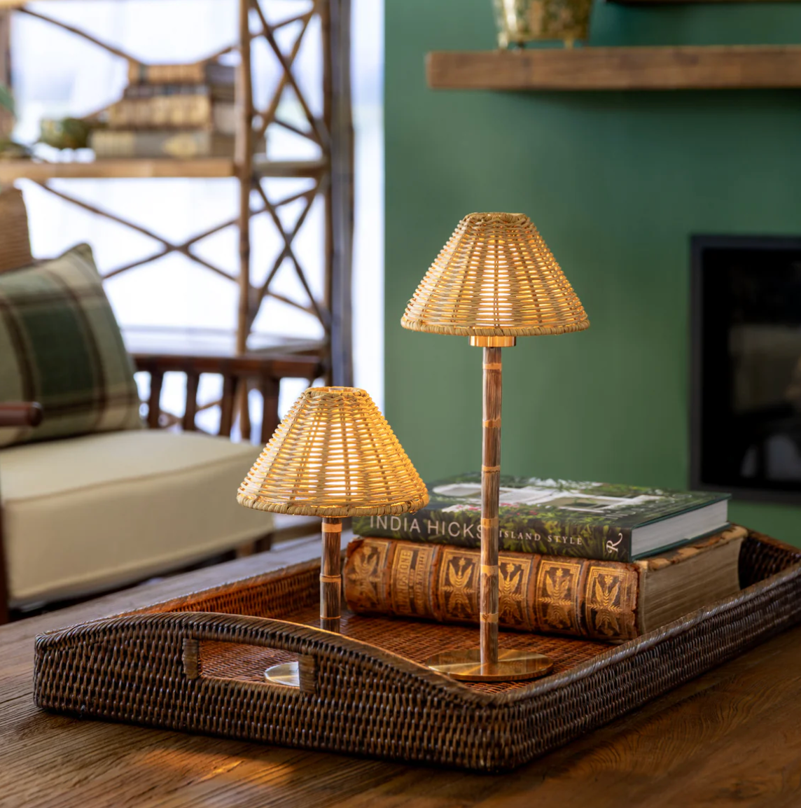 Bamboo + Rattan Table Lamp