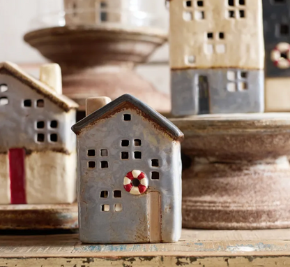 Christmas Tea Light Saint Malo House with Small Buoy