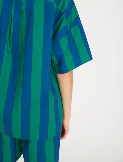LMND Chiara Half Placket Stripe Shirt