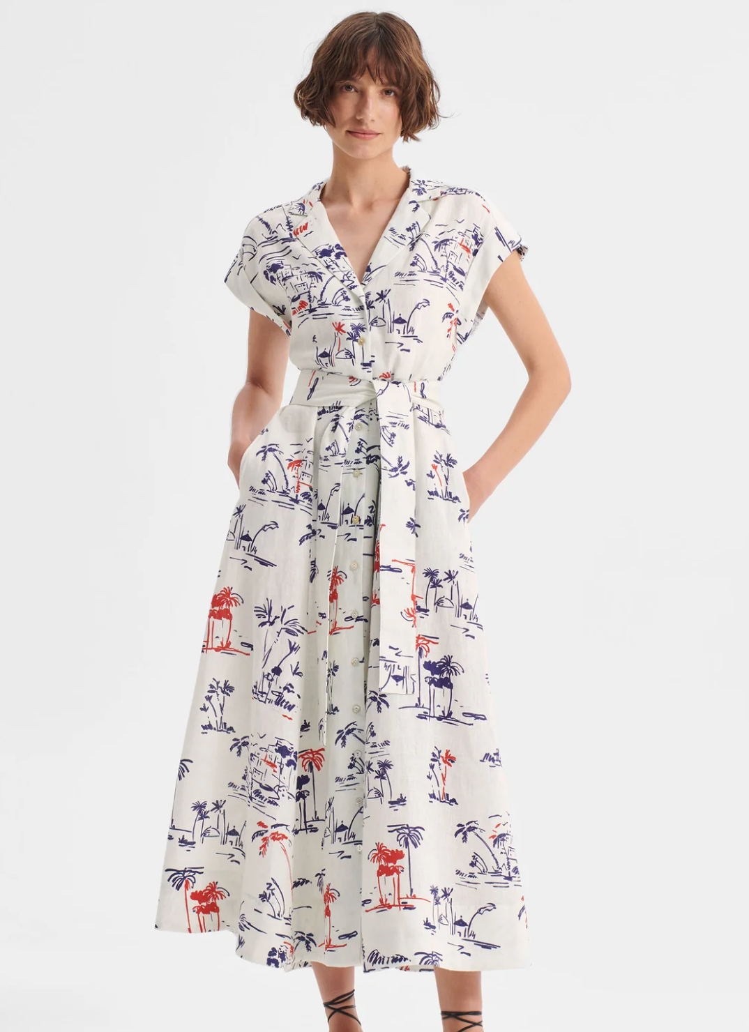 Morrison Capri Linen Shirt Dress WAS $449