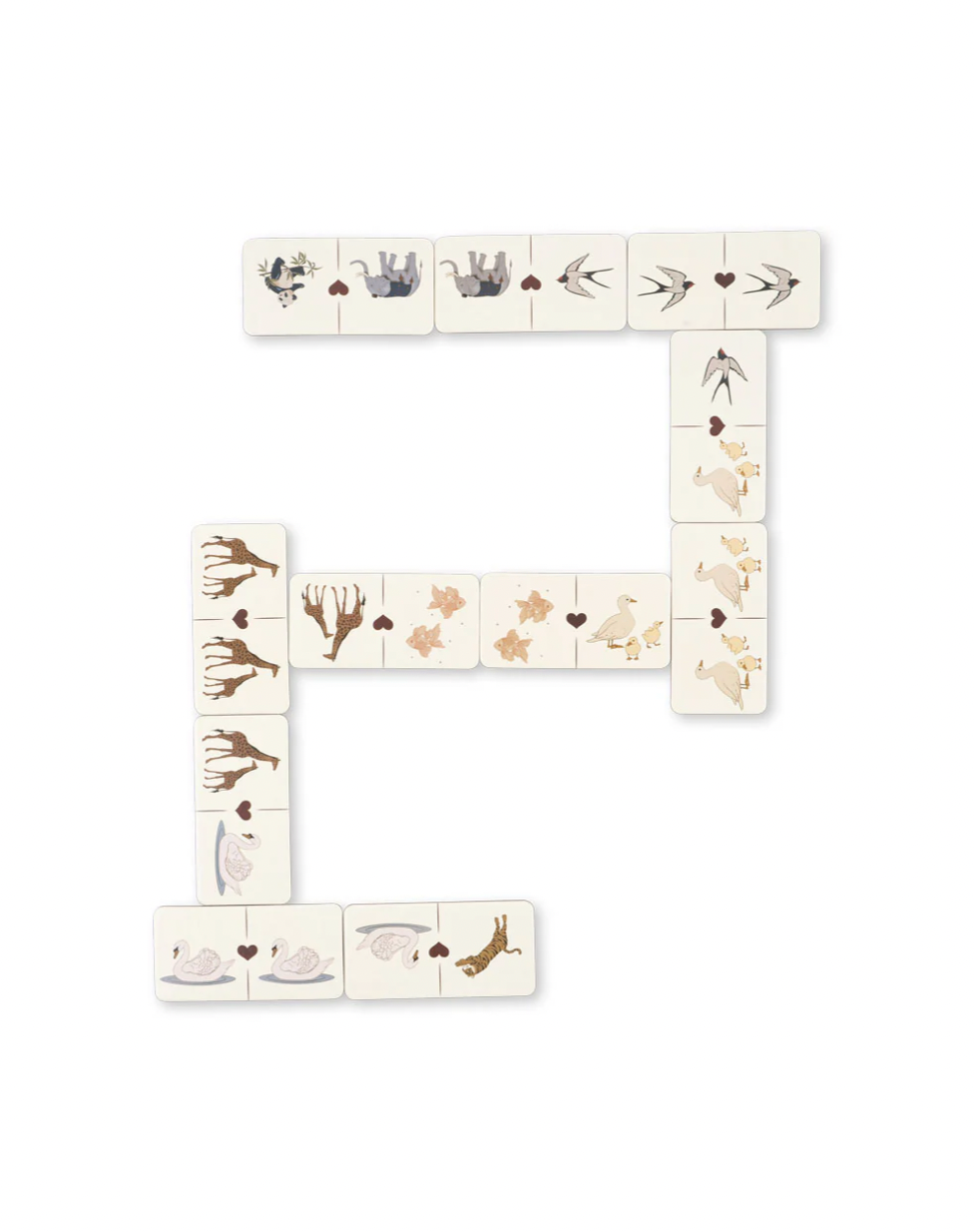 Konges Sløjd Animal Dominoes Game