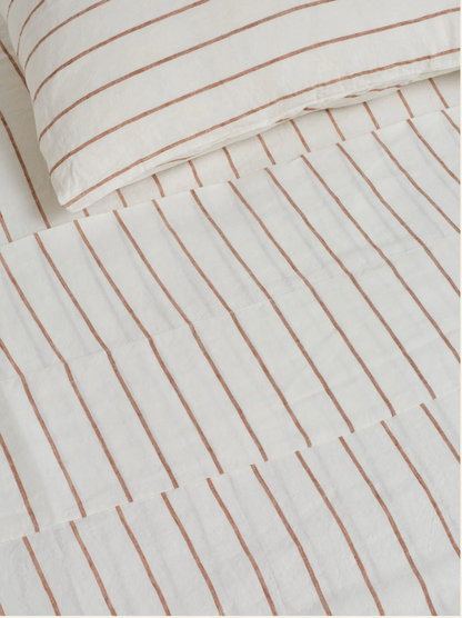 Carlotta + Gee Tobacco Stripe Bed Linen