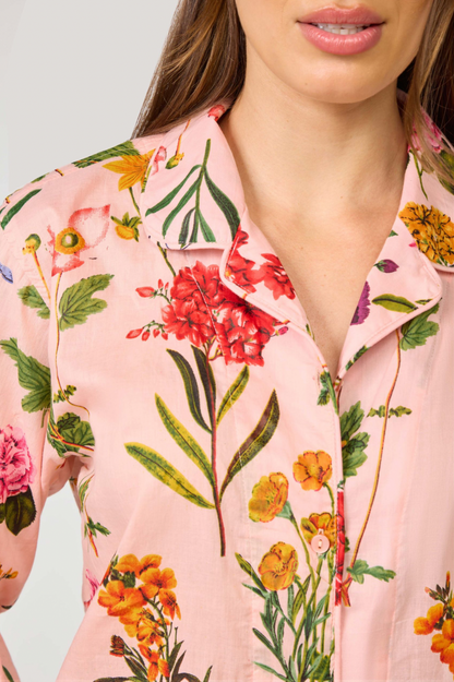 Long Sleeve and Pant Pink Floral PJ Set
