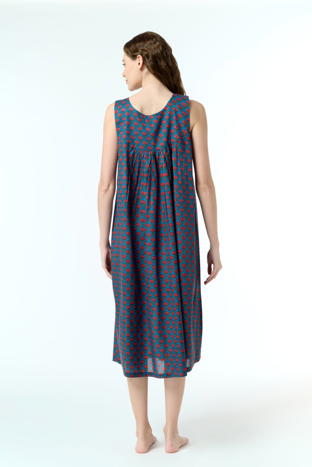 V Neck Laced Navy + Red Nightie