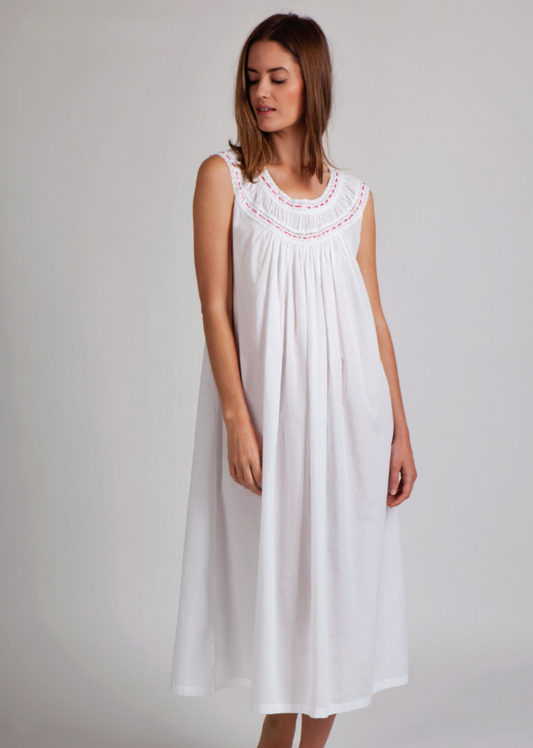 White + Pink Ribbon Nightie