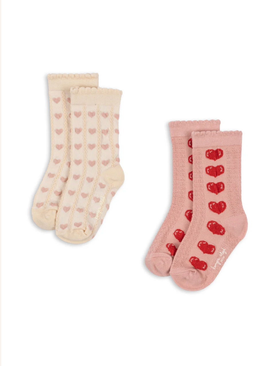 Konges Sløjd 2 Pack Heart Jacquard Socks