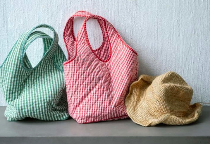 Mandalay Hamptons Quilt Gingham Bag