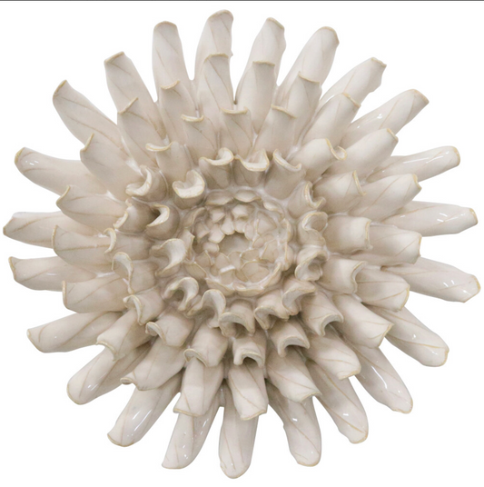 Ceramic Flower White Large