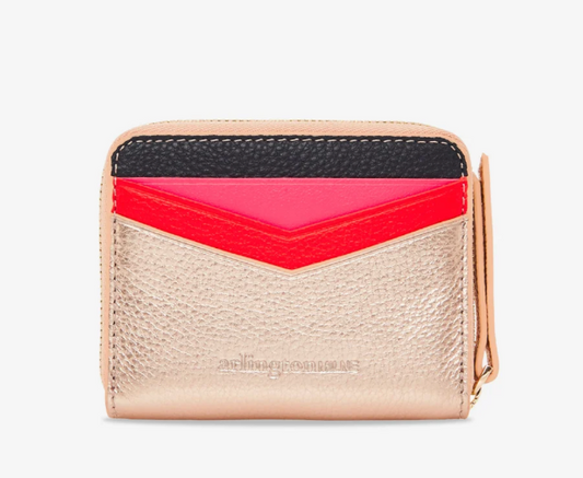 Arlington Milne Alexis Zip Purse - Rose Gold Multi