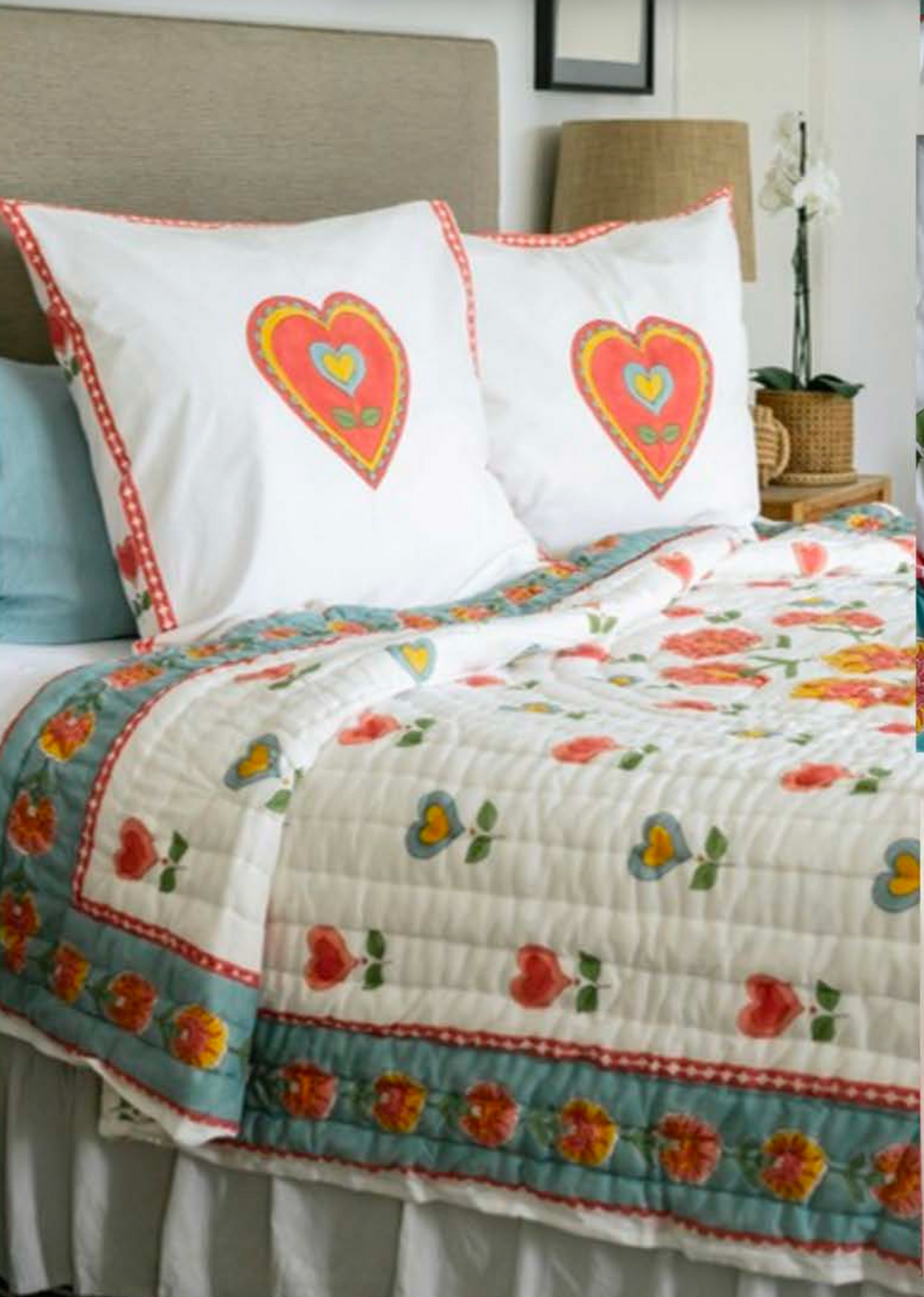 Mandalay Designs Big Happy Hearts Bed Linen
