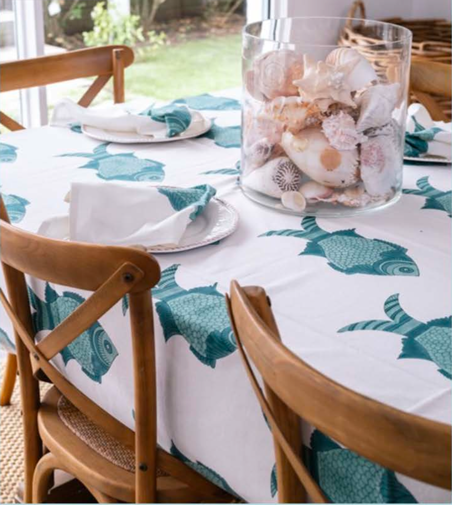 Mandalay Designs Big Fish Table Linen