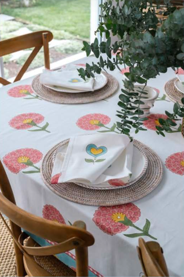 Mandalay Designs Big Happy Poppy Table Linen