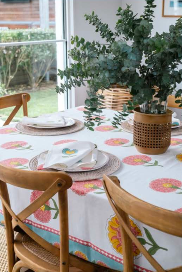 Mandalay Designs Big Happy Poppy Table Linen