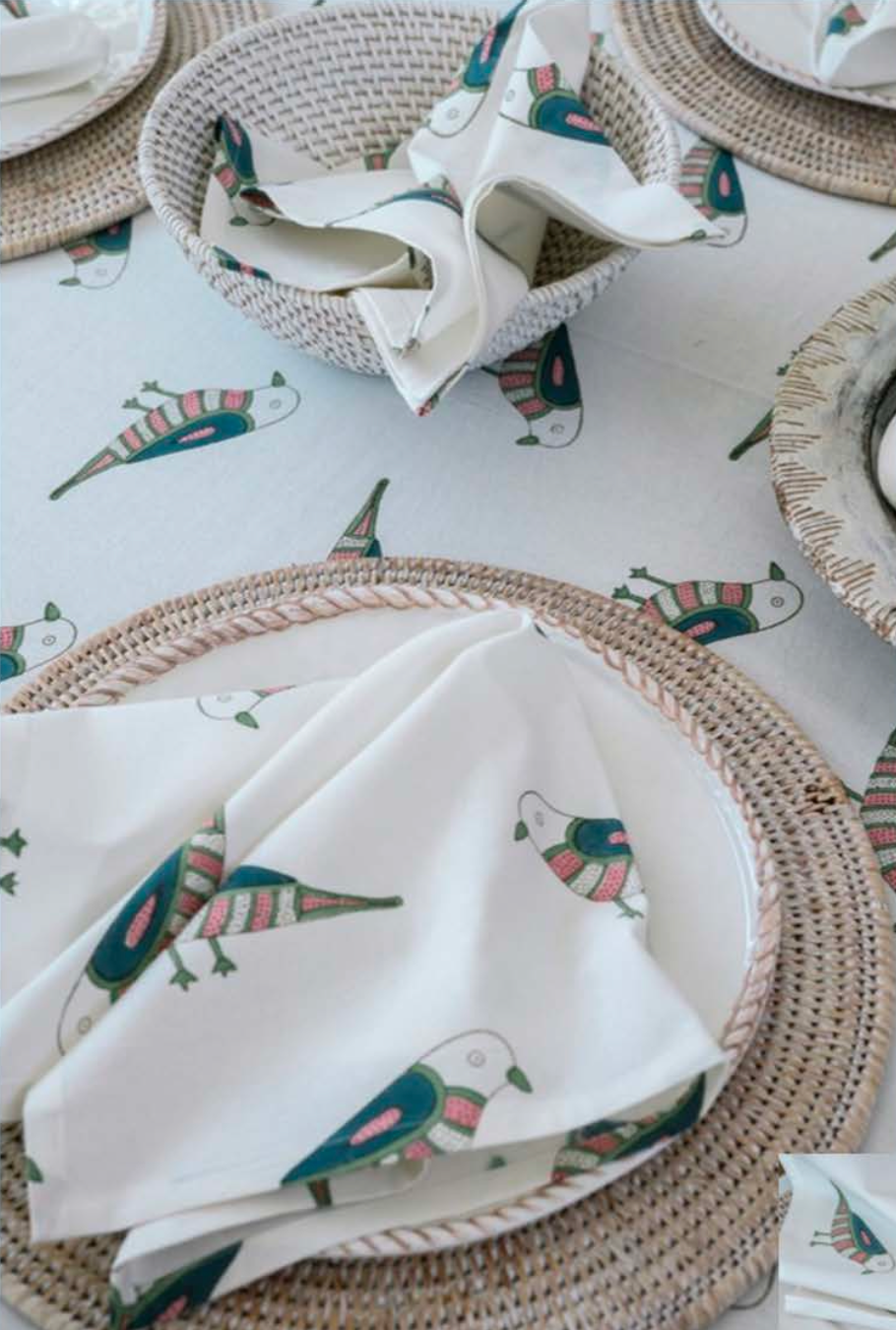 Mandalay Designs Birdy Table Linen