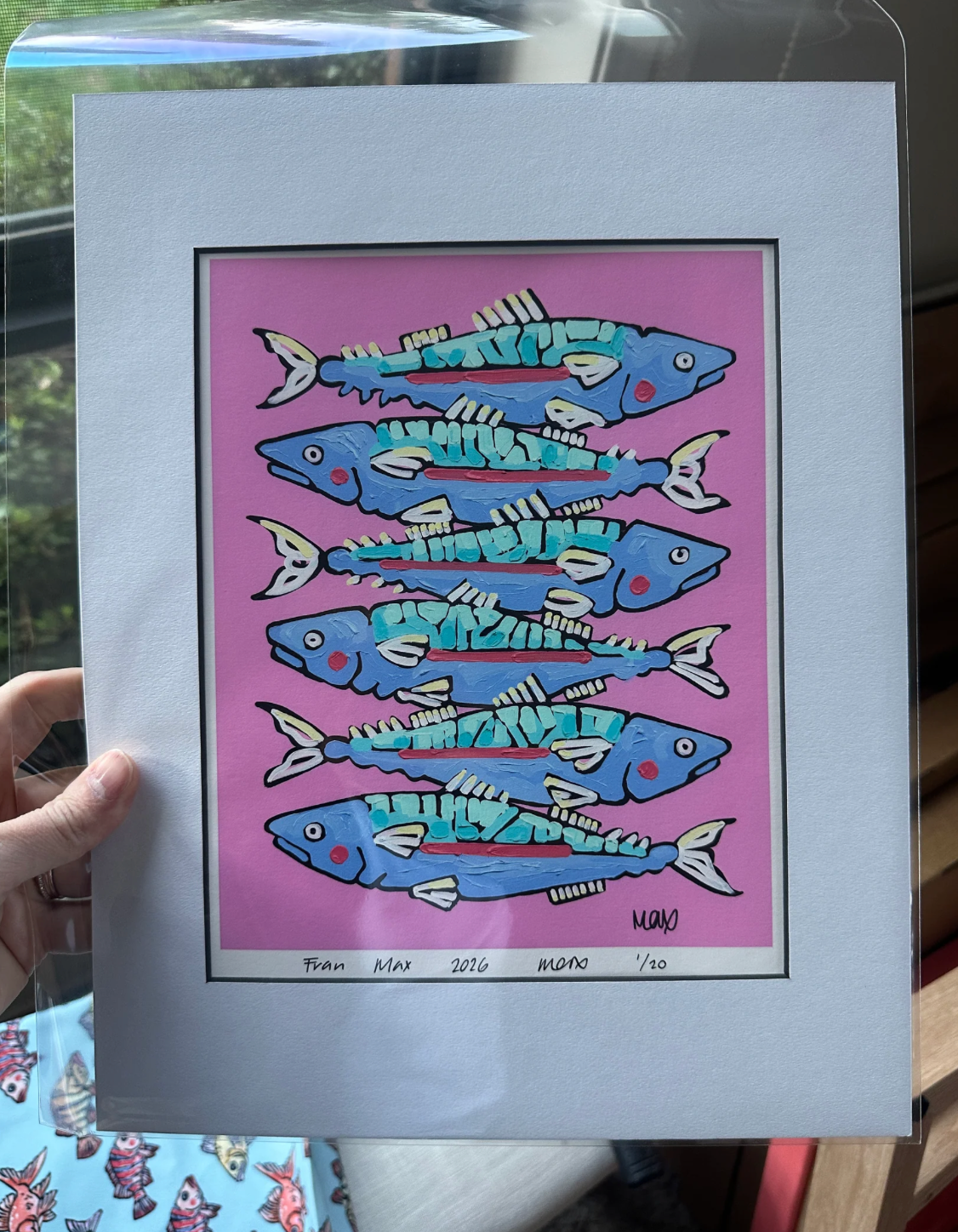 Art By Fran Pink Sardine Print
