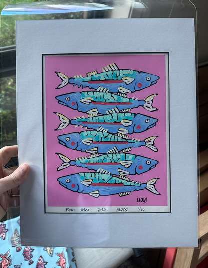 Art By Fran Pink Sardine Print