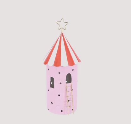 Carnival Tent With LED Pink Sml