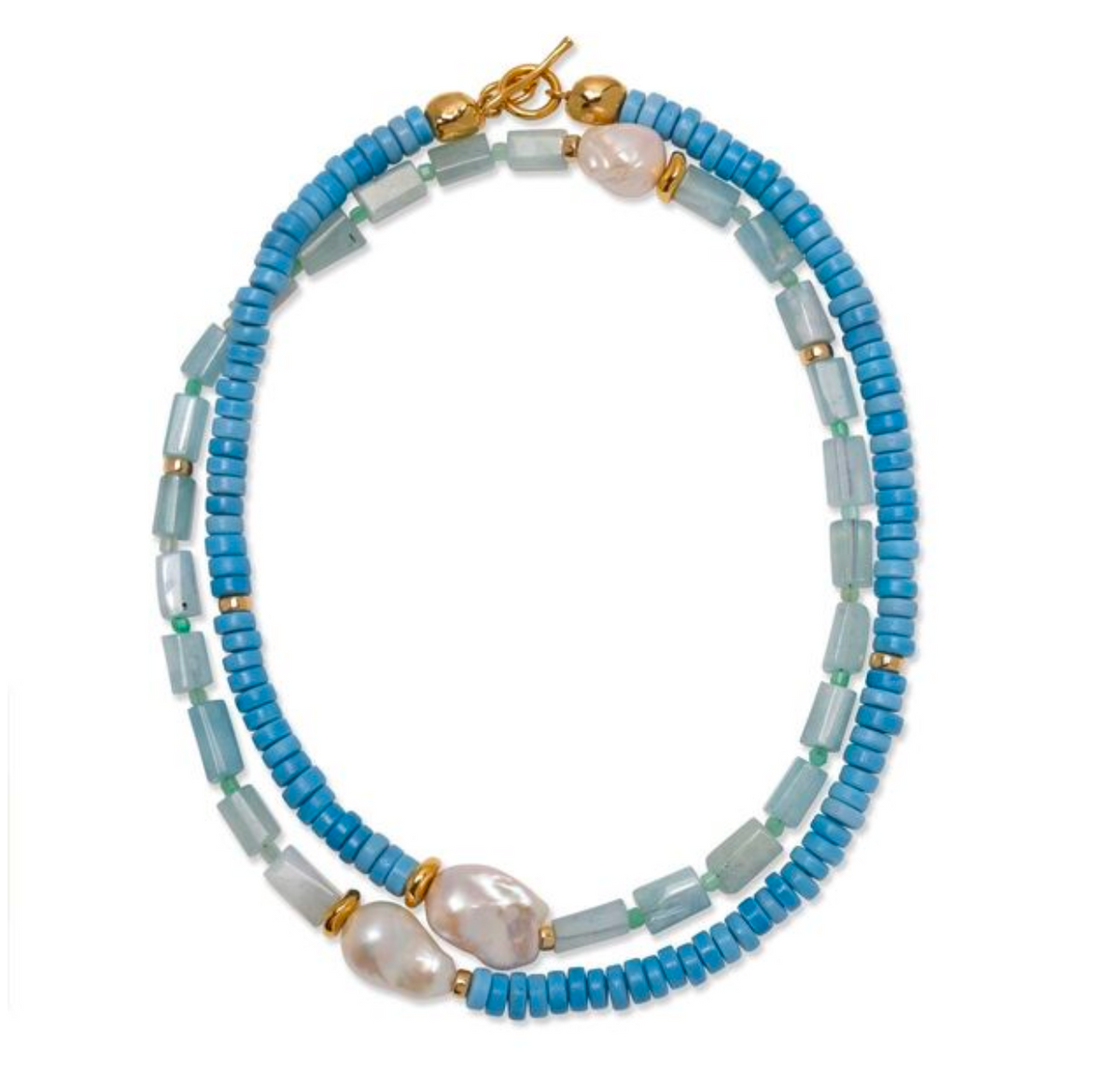 Lizzie Fortunato Cabana Necklace in Sky Blue