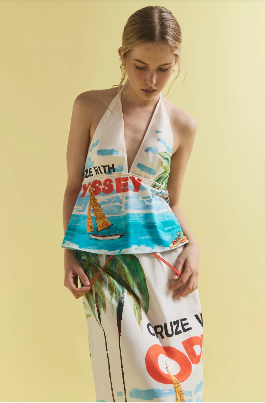 Antipodean Cruze Back Tie Top