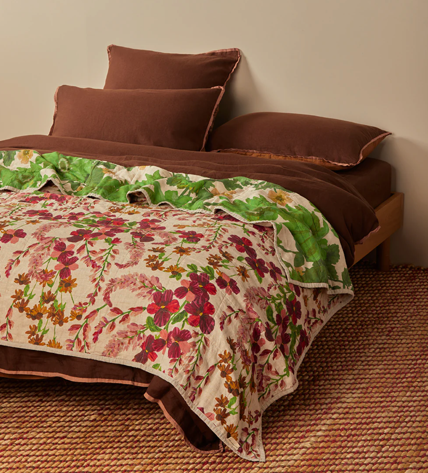Bonnie & Neil Lupin/Marigold Quilted throw
