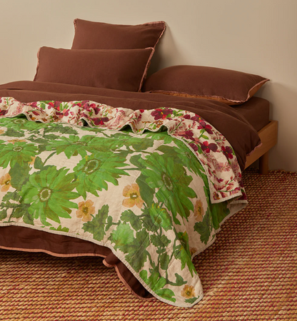 Bonnie & Neil Lupin/Marigold Quilted throw