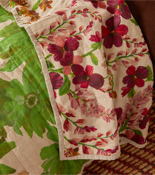 Bonnie & Neil Lupin/Marigold Quilted throw