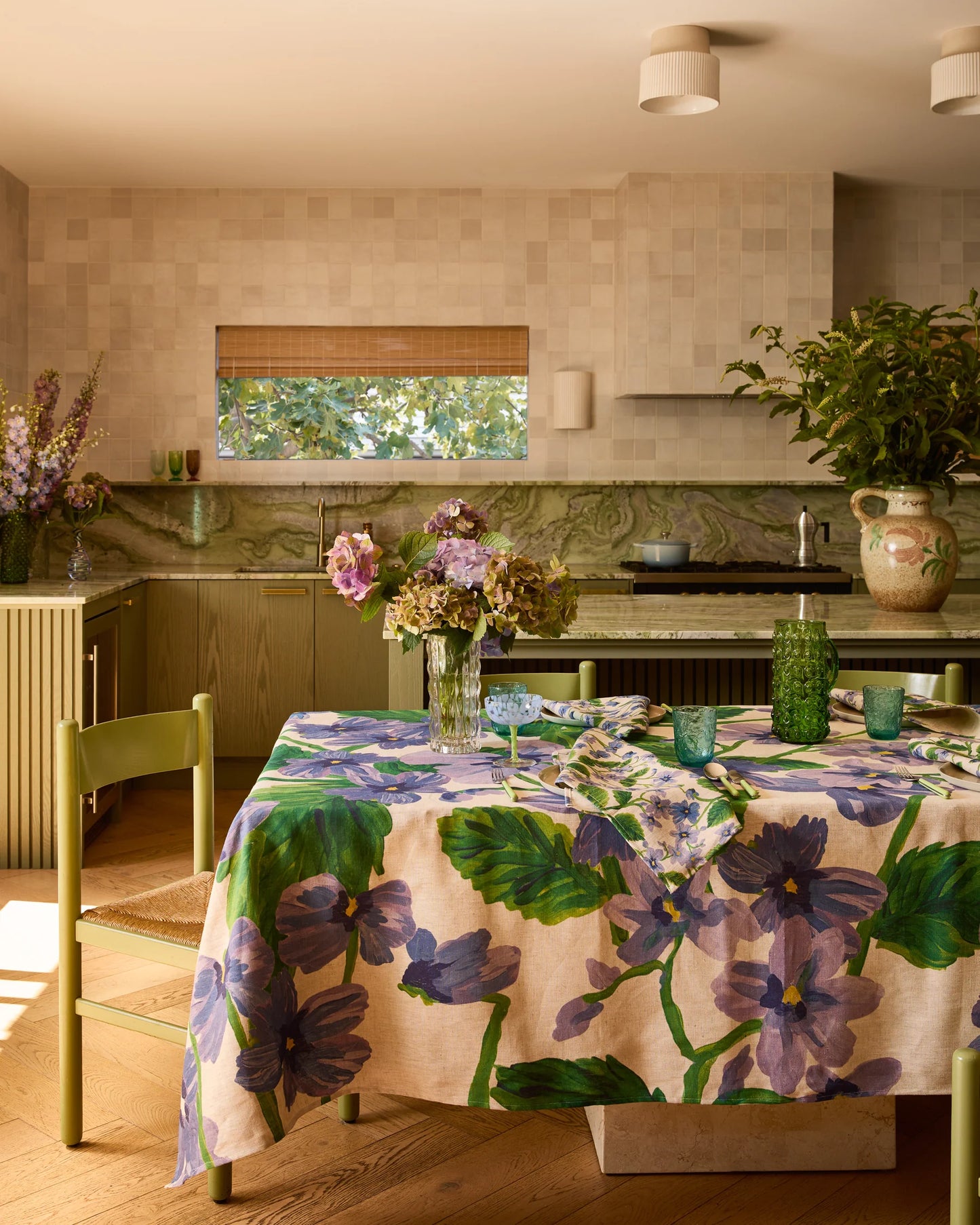 Bonnie & Neil Lilas Blue Table Linen