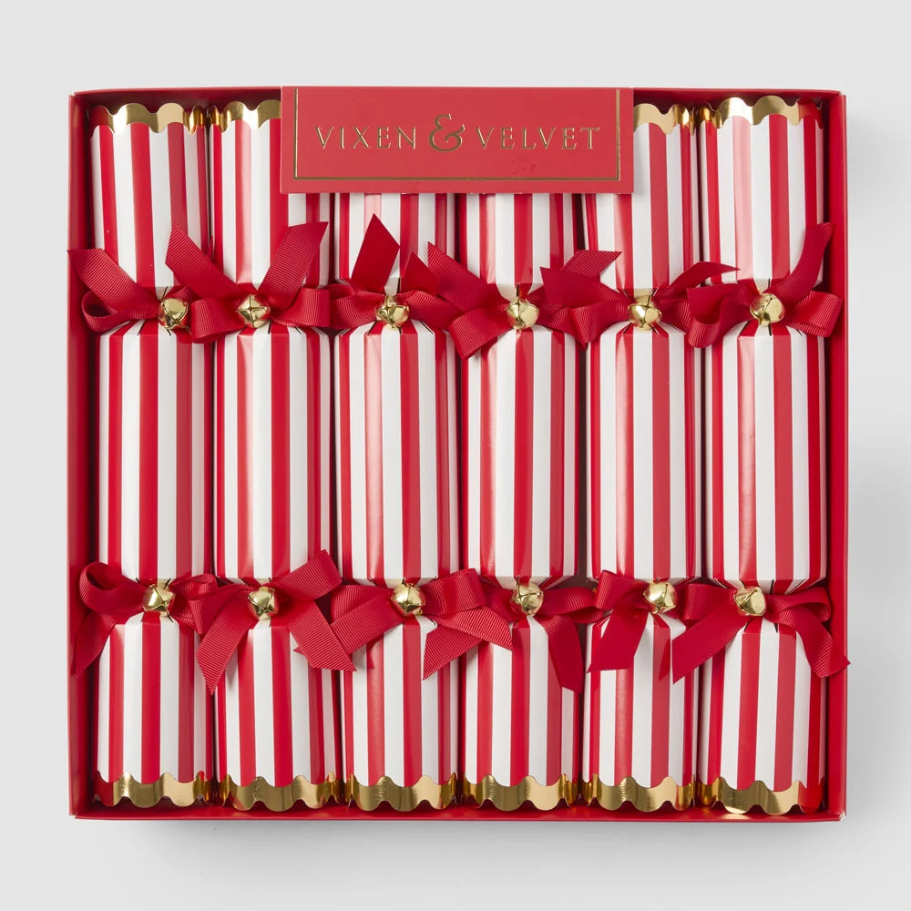Candy Cane Red Stripe Crackers