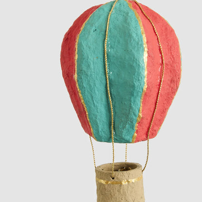 Mache Hot Air Balloon Red Multi Mini