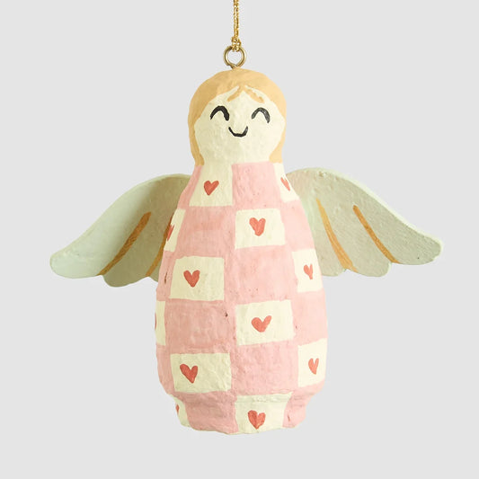 Mache Hanging Angel Pink