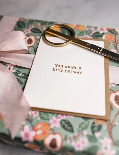 Bespoke Letterpress You made a little person card
