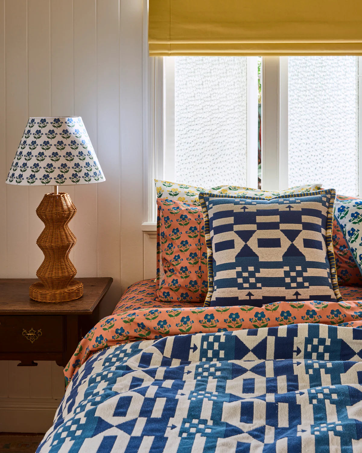 Kip & Co X Anna Spiro Isabelle Sunset Embroidered Cushion