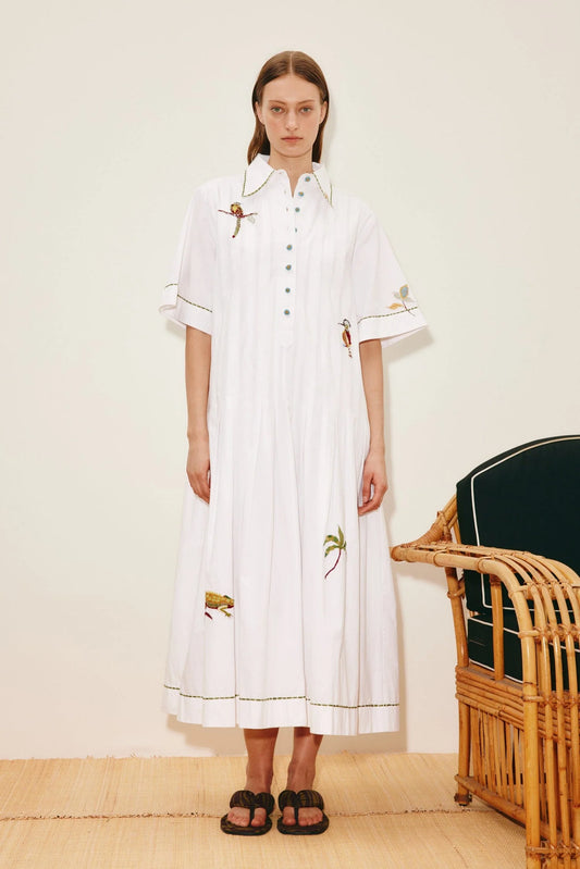 Alemais Camelia Embellished Shirtdress