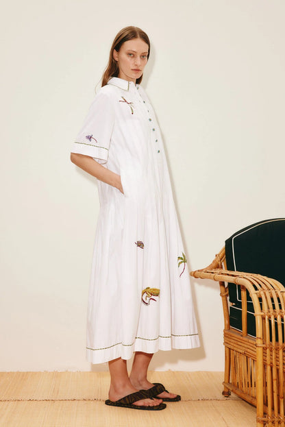 Alemais Camelia Embellished Shirtdress