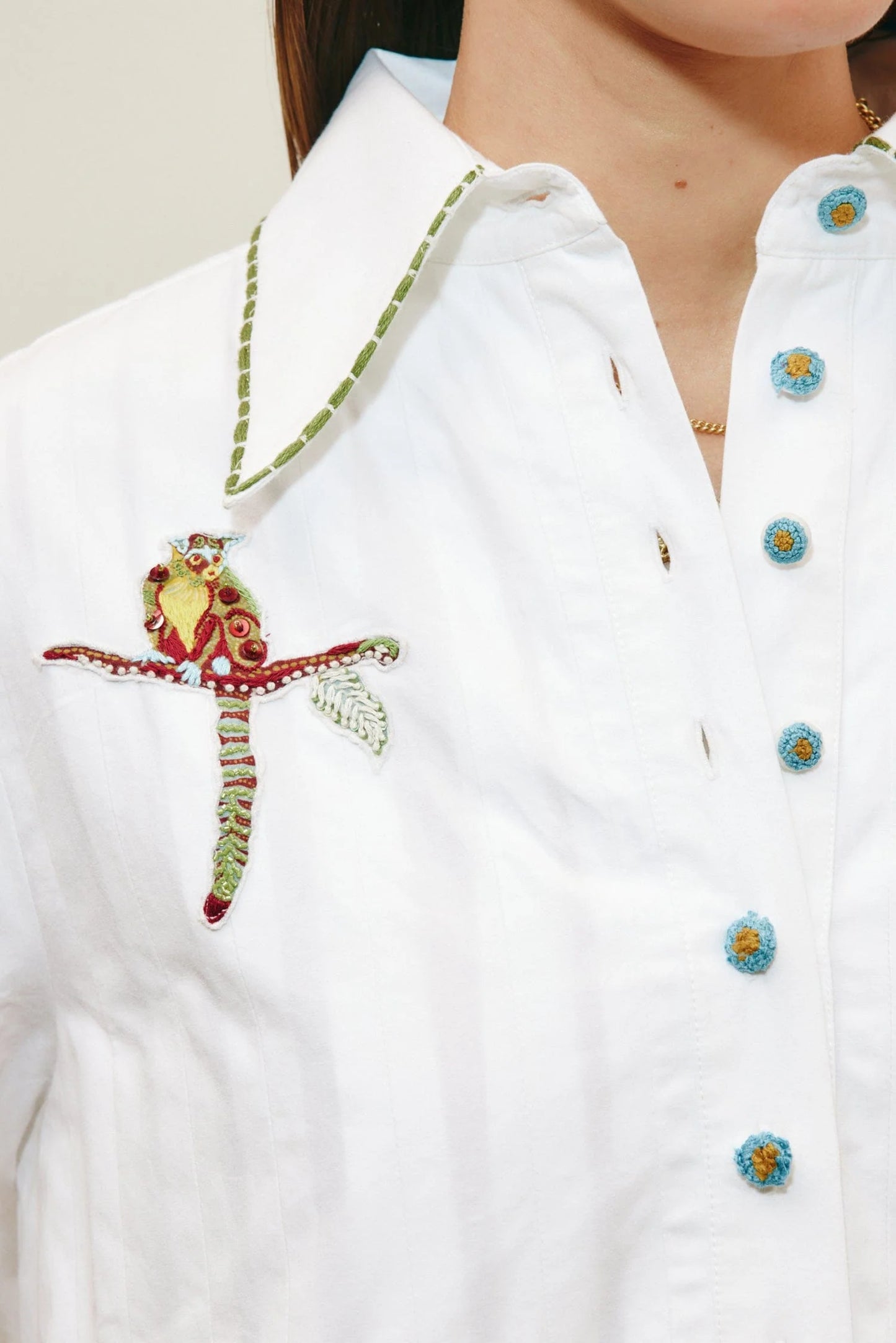 Alemais Camelia Embellished Shirtdress