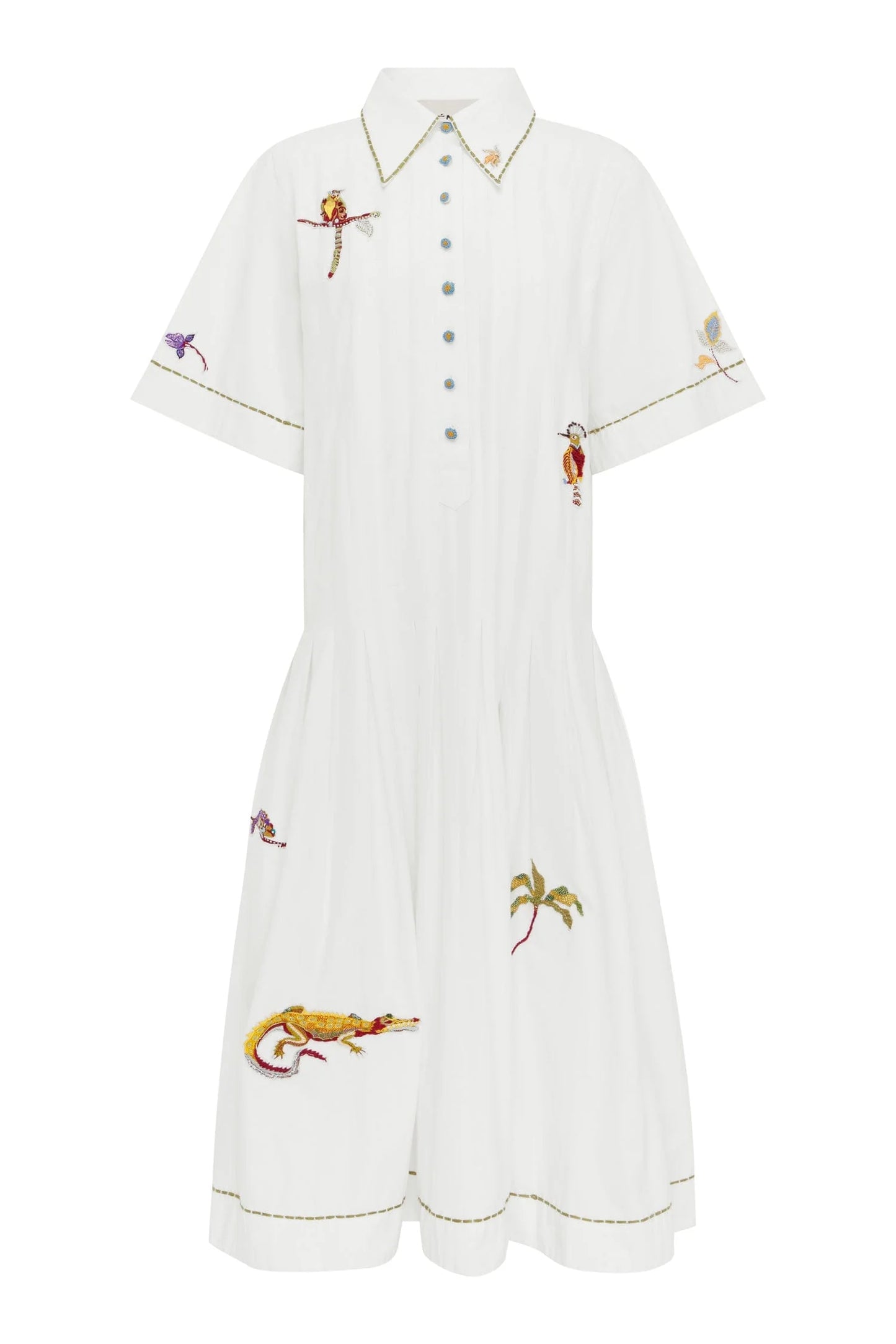 Alemais Camelia Embellished Shirtdress