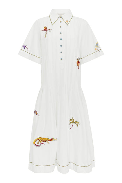 Alemais Camelia Embellished Shirtdress
