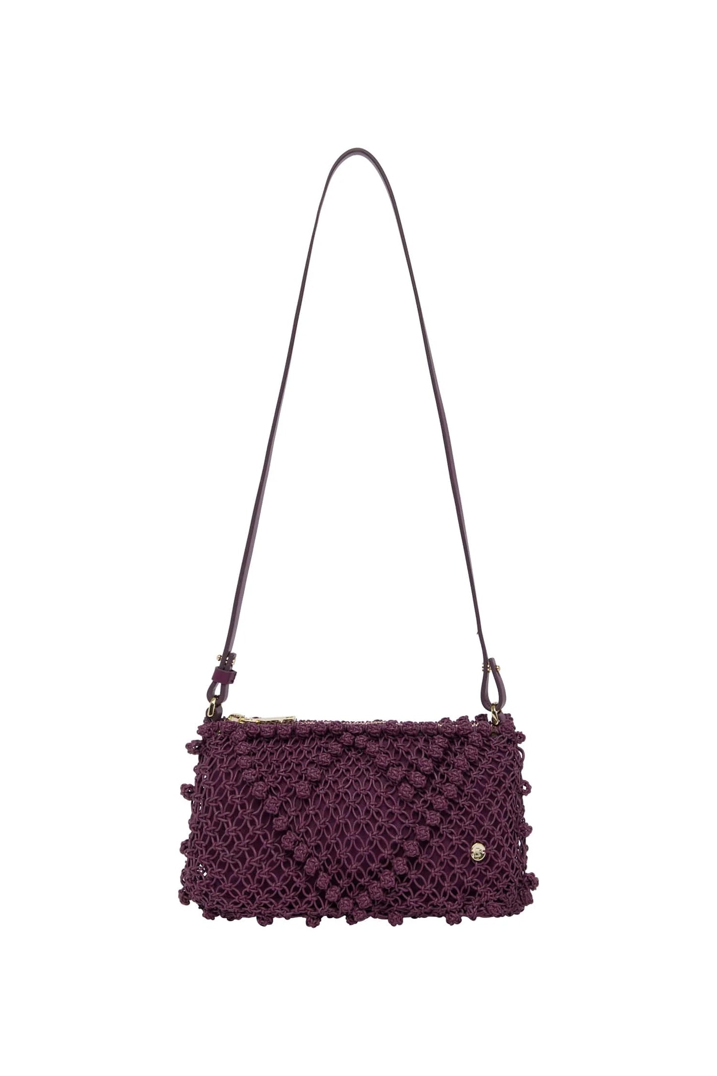 Alemais Macrame Leather Clutch