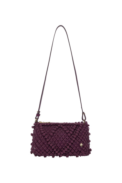 Alemais Macrame Leather Clutch