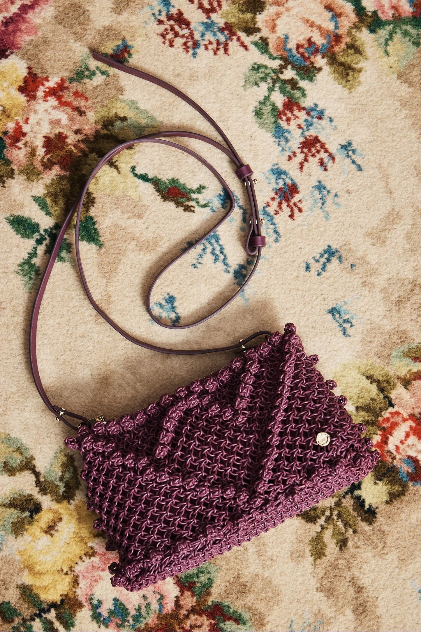 Alemais Macrame Leather Clutch