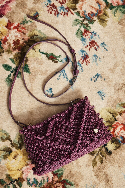 Alemais Macrame Leather Clutch