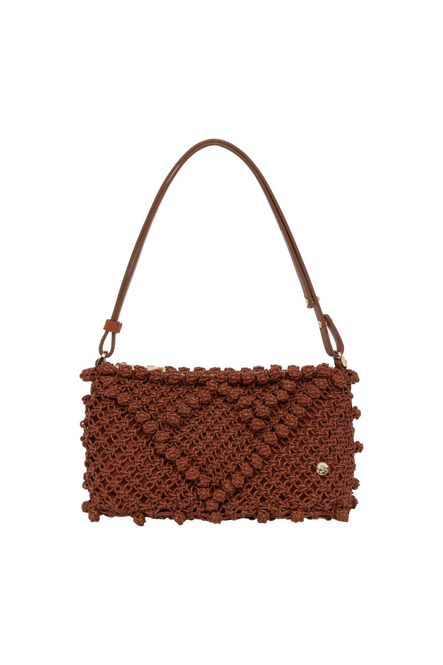 Alemais Macrame Leather Clutch