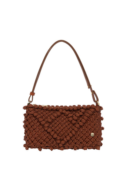 Alemais Macrame Leather Clutch
