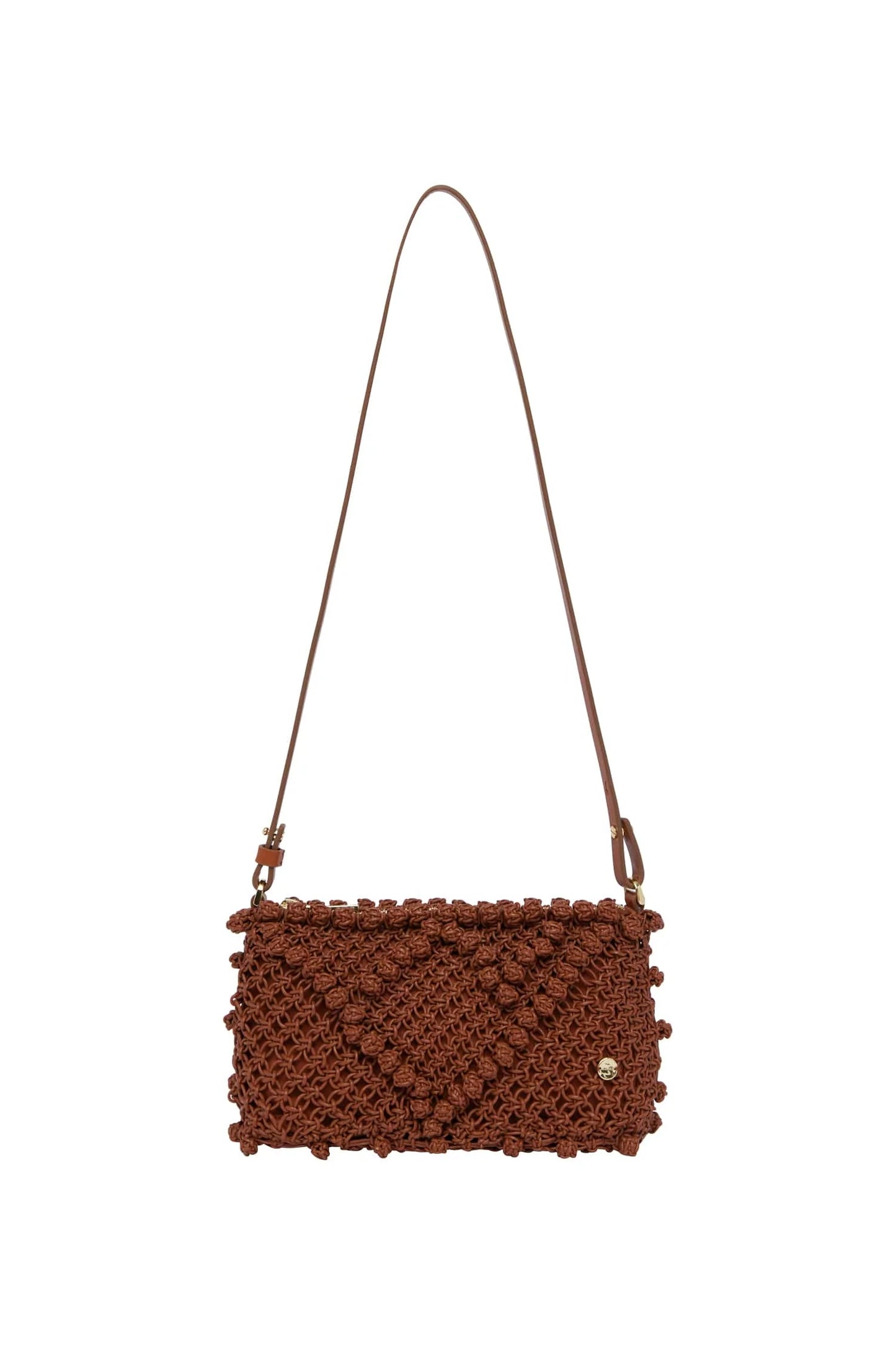 Alemais Macrame Leather Clutch